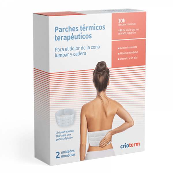 Parches térmicos terapéuticos zona lumbar y cadera Crioterm
