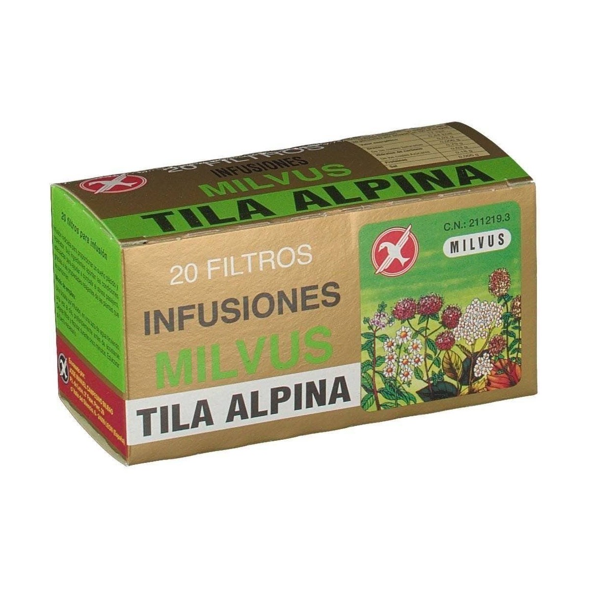 tila alpina 20 filtros milvus
