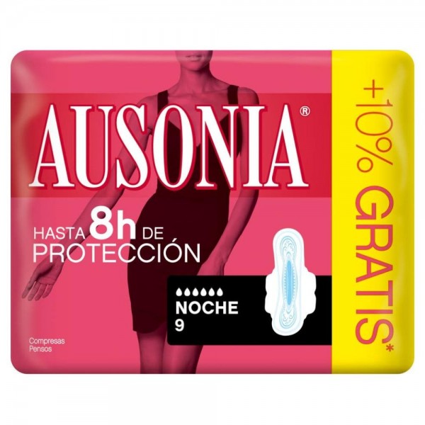 ausonia noche alas 9 compresas