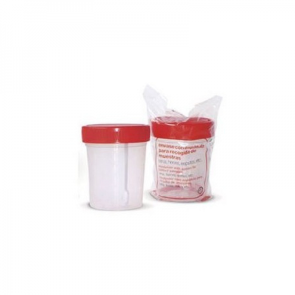 Acofar Envase con Espátula Recogida Muestras 100 ml