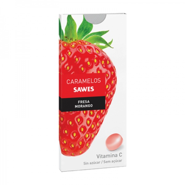 Sawes caramelos blister sin azúcar fresa