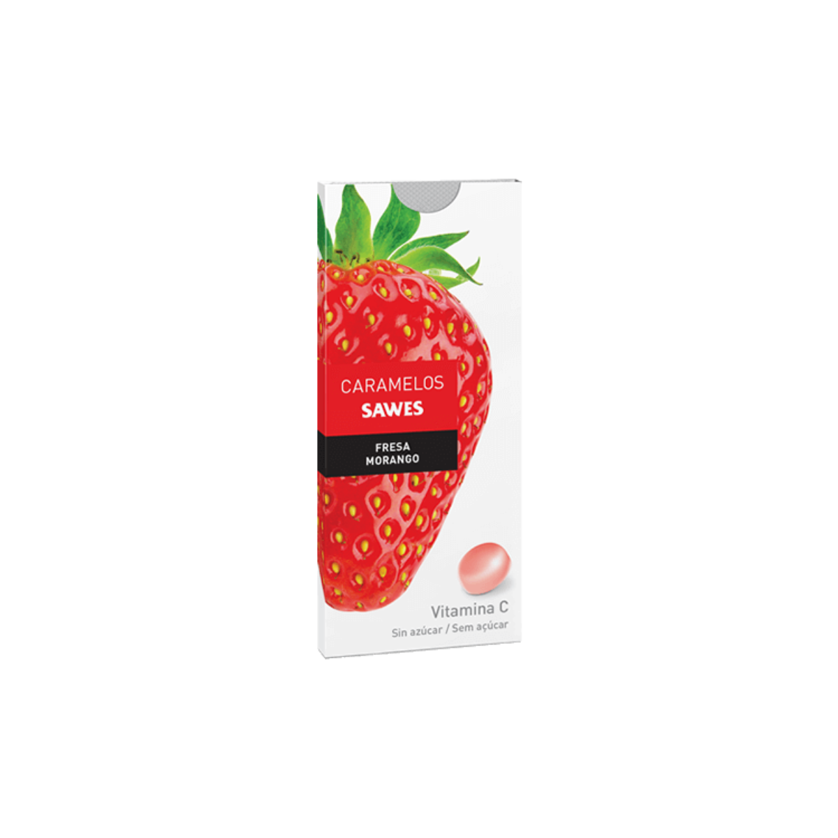 Sawes caramelos blister sin azúcar fresa