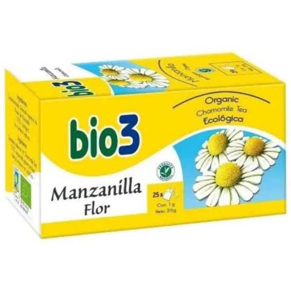 bio3 manzanilla flor 25 filtros