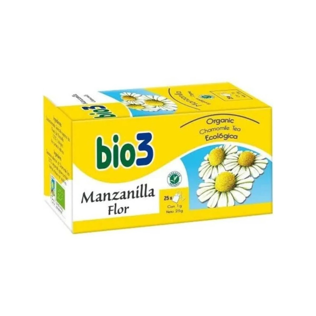 bio3 manzanilla flor 25 filtros