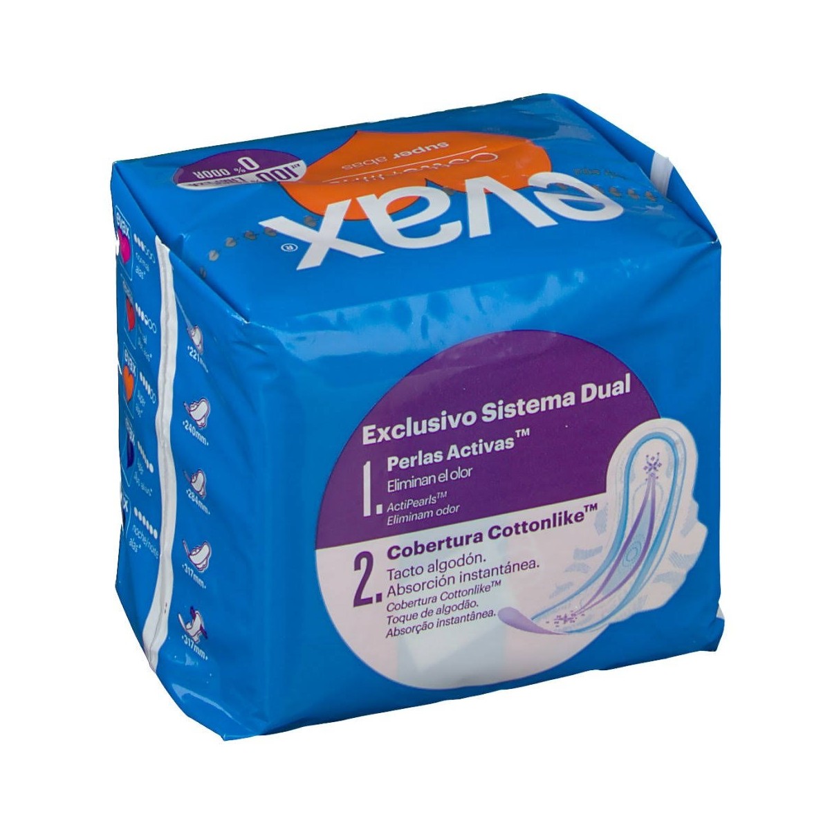 evax cottonlike super alas 12 compresas