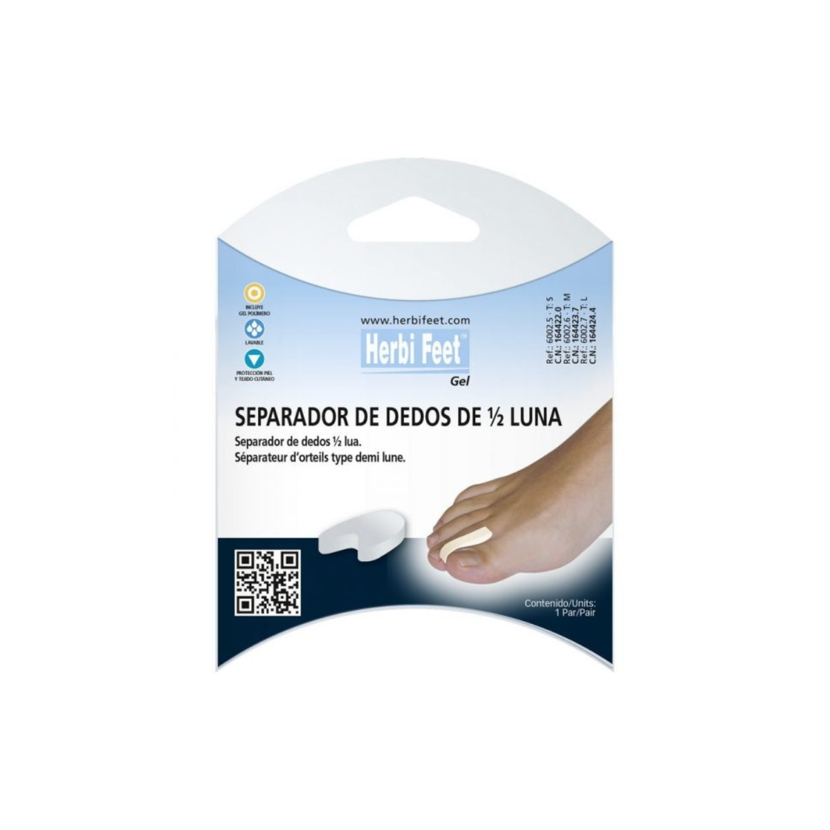 Herbi feet separador media luna mediana 2 uds