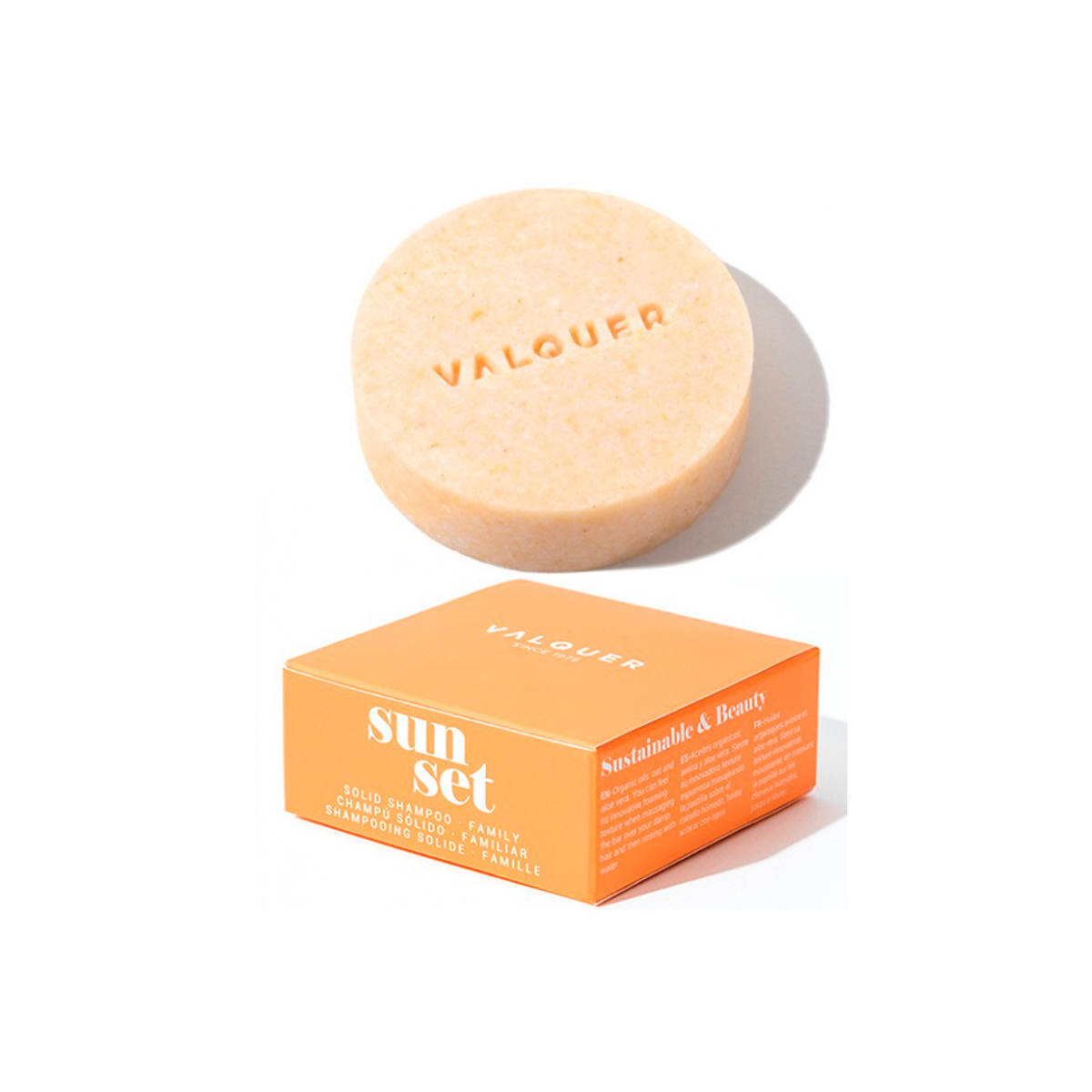 Valquer champú sólido sunset familiar