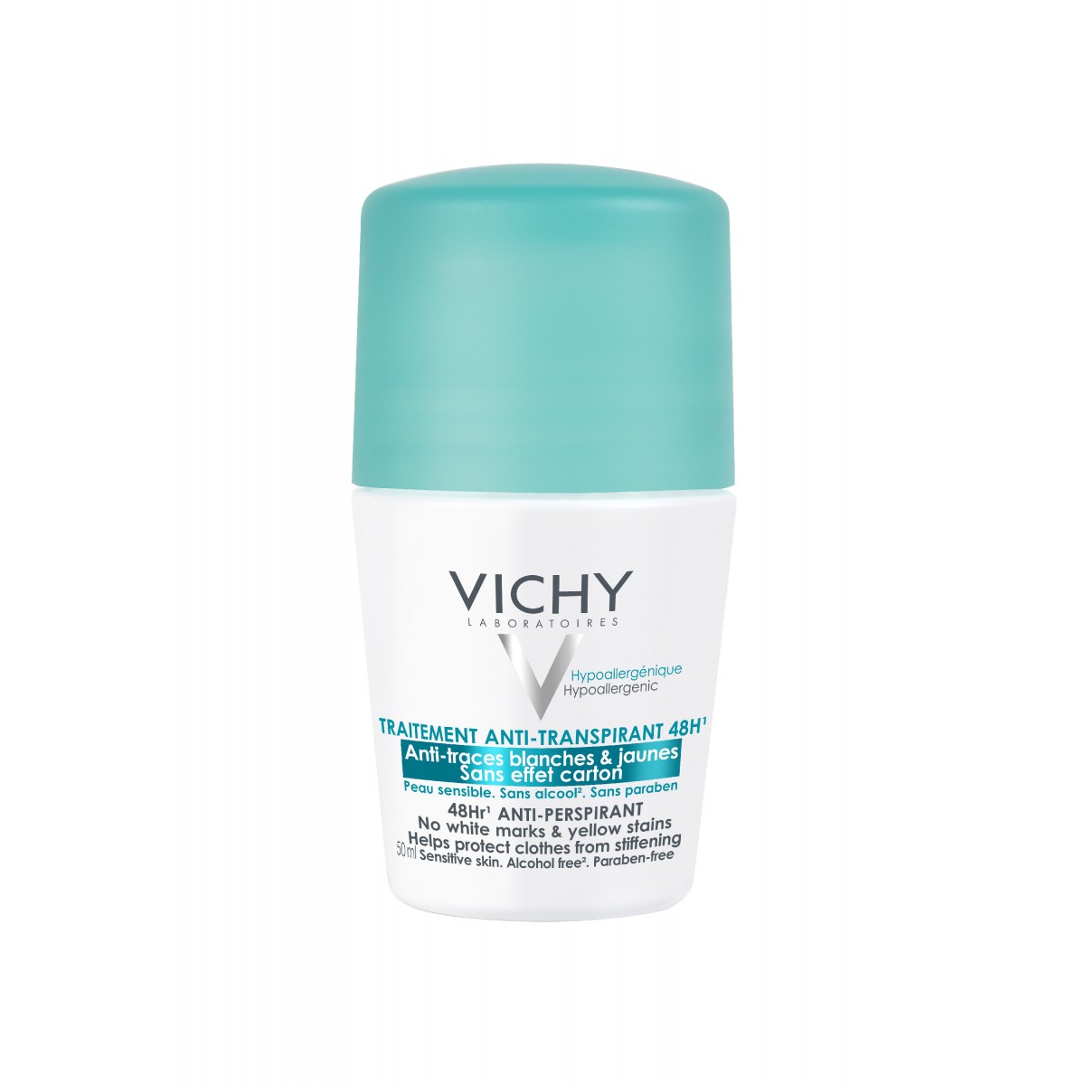 Antitranspirante anti marcas blancas y amarillas