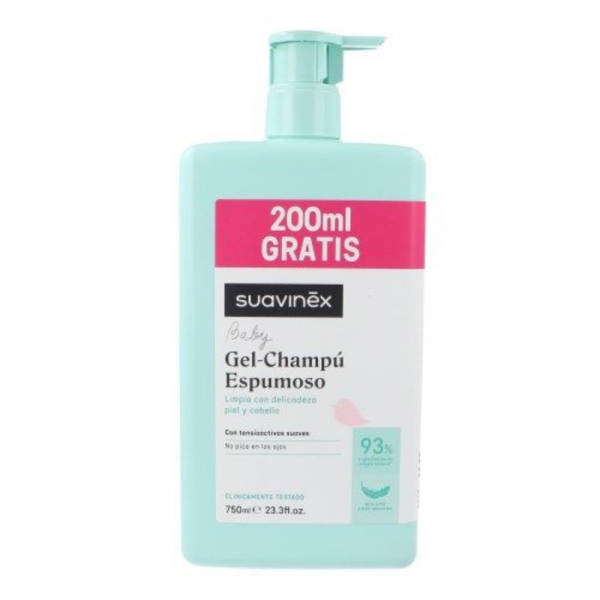 Suavinex Baby gel champú espumoso 550 ml + 220 ml