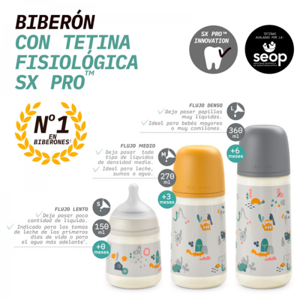 Suavinex Biberón Tetina Silicona Fisiológica 270 2