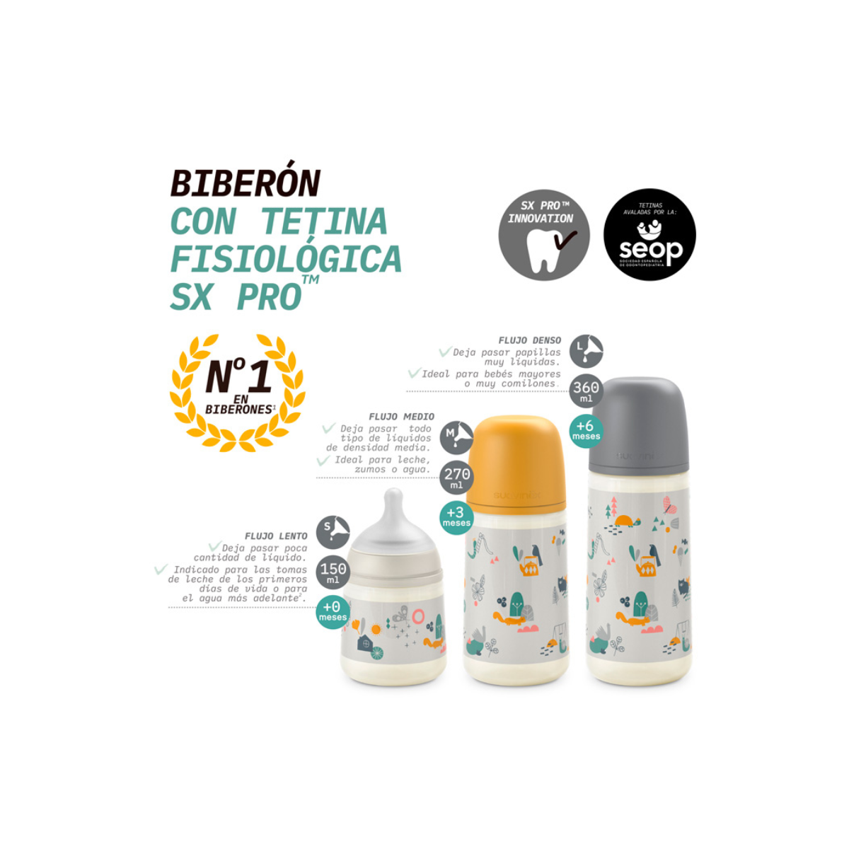 Suavinex Biberón Tetina Silicona Fisiológica 270