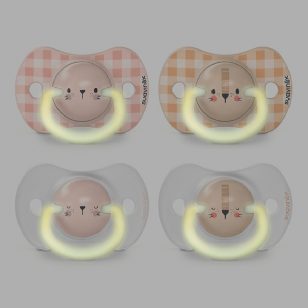 Suavinex Chupete Silicona Anatómica Noche 6-18 m