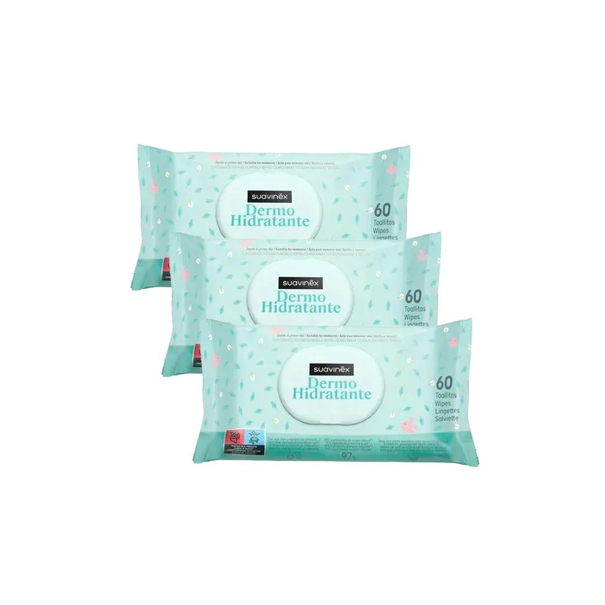 Suavinex Toallitas Dermohidratantes Pack 3 x 60 uds
