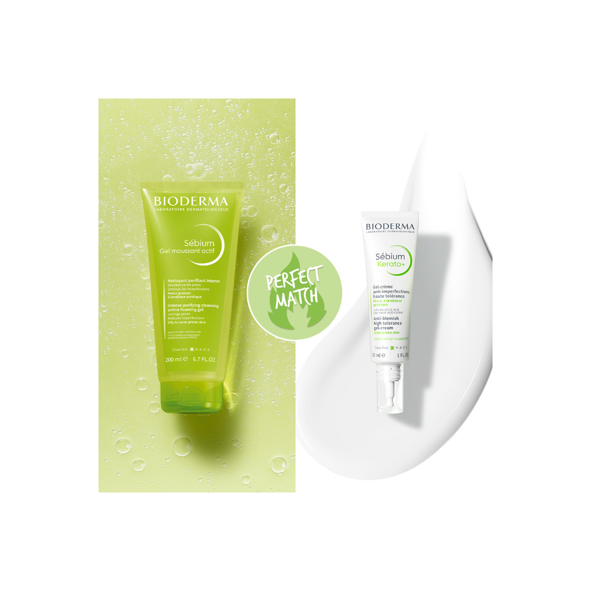 Sebium Gel Moussant Actif + Kerato + Pack