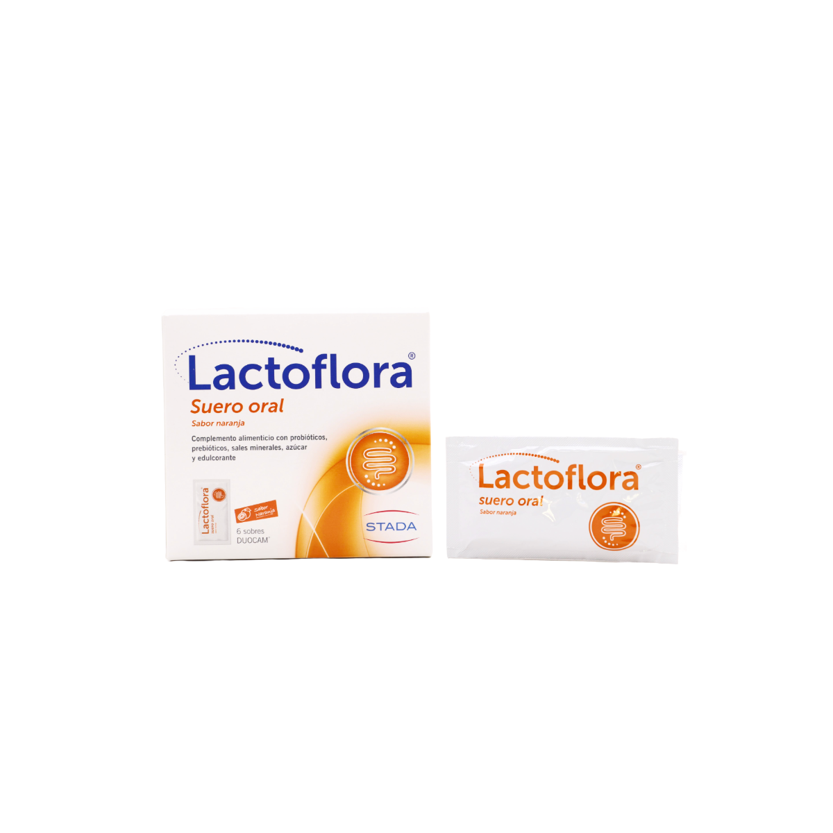 Lactoflora Suero Oral 6 Sobres Duocam 6, 58 g Sabor Naranja