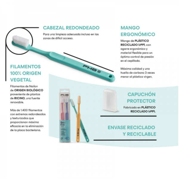 PHB Cepillo Dental So_Eco Suave 2 uds 2