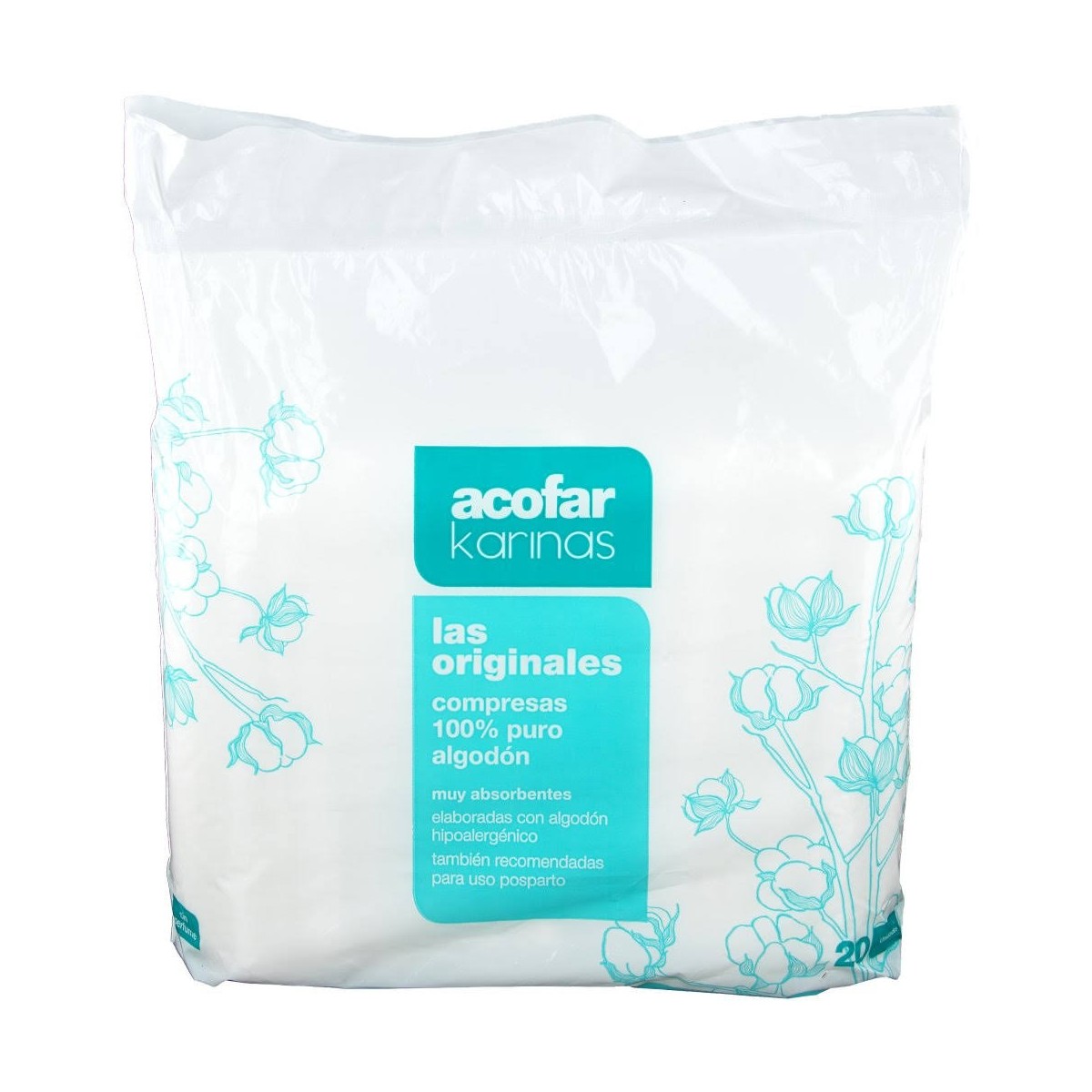 compresas karinas algodon 20