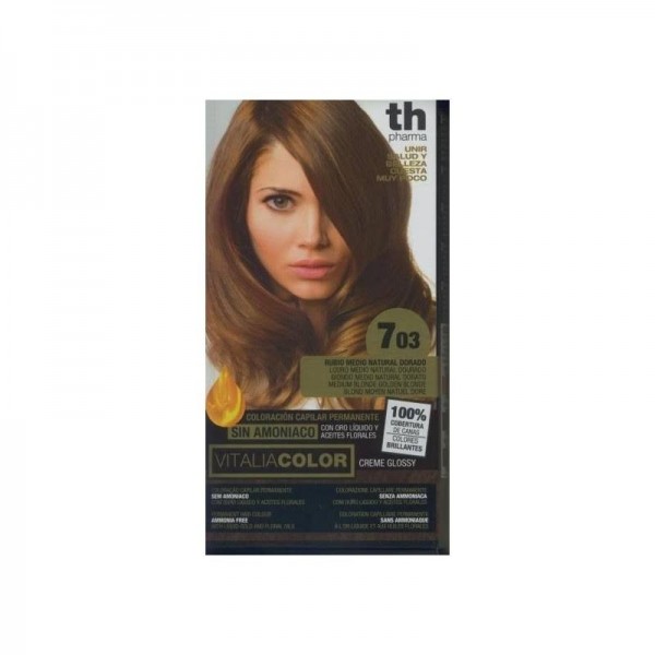 th pharma v color tinte n 703 sin amoniaco rubio medio natural dorado