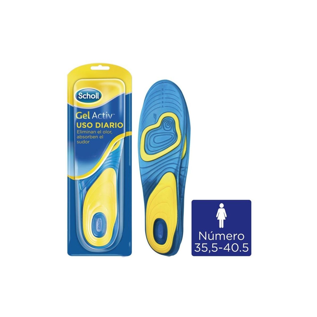 dr scholl plantillas gelactiv uso diario mujer