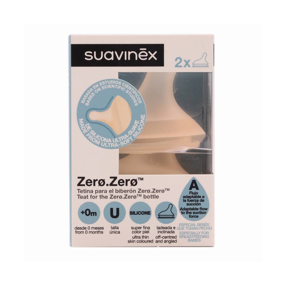 suavinex tetina silicona zerozero flujo adaptable