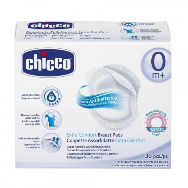 chicco discos absorbentes antibactericos 30