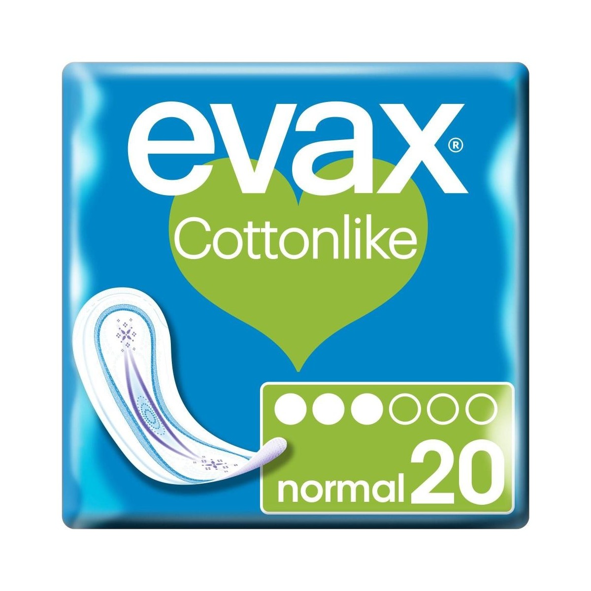 evax cottonlike compresas normal sin alas 20 und