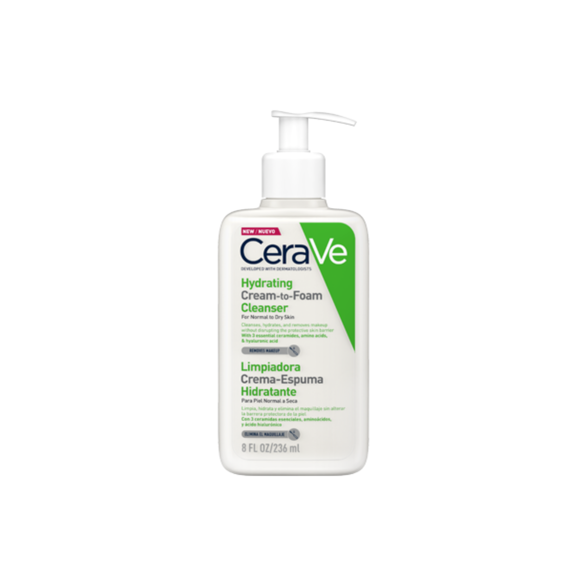 CERAVE CREMA LIMPIADORA HIDRATANTE ESPUMOSA 236 ML