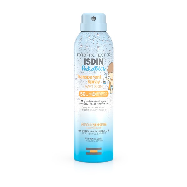 isdin fotoprotector pediatrics transparent spray wet skin spf50 250 ml